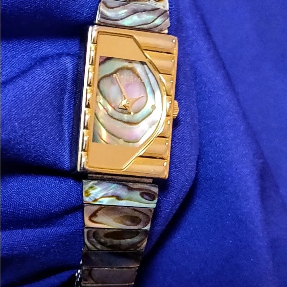 LA Express Mother of Pearl Style Women's Watch Tank Style - Picture 2 of 5